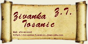 Živanka Tošanić vizit kartica